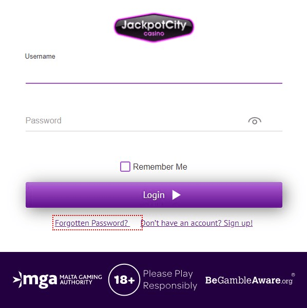 JackpotCity login